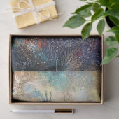 Decoupage Killer Whale Vibraning Abstrakte Malerei Seidenpapier (Geschenk)