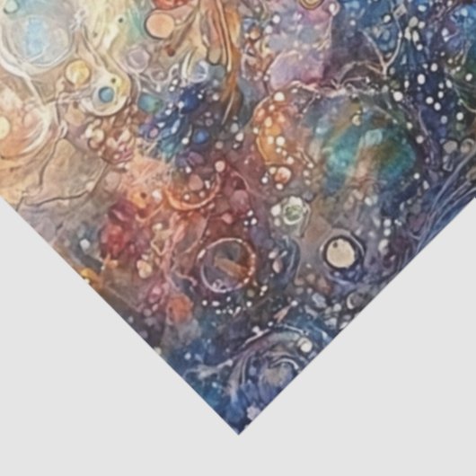 Decoupage Killer Whale Vibraning Abstrakte Malerei Seidenpapier (Ausschnitt)