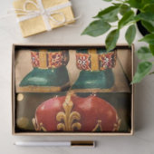 Decoupage Klassischer Nussknacker Rot Grün Seidenpapier (Geschenk)