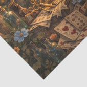 Decoupage Kneeling Woodland Timekeeper Rabbit Seidenpapier (Ausschnitt)