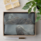 Decoupage Knight on White Horse Gothic Rider Seidenpapier (Geschenk)