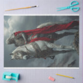 Decoupage Knight on White Horse Gothic Rider Seidenpapier (Basteln)