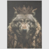 Decoupage Königliche Wolf-Porträts Seidenpapier (Vorderseite)
