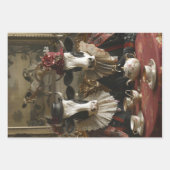 Decoupage Kühe Vintage Whimsischer Landkühe Geschenkpapier Set (Vorderseite)