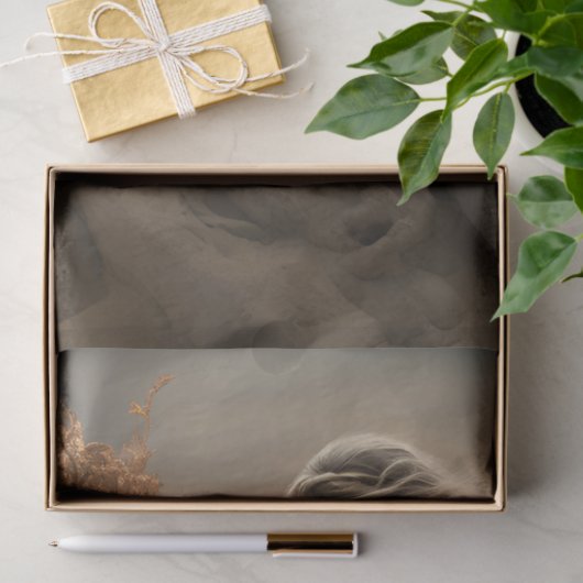 Decoupage Lady in der Wüste Seidenpapier (Geschenk)