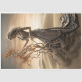 Decoupage Lady in der Wüste Seidenpapier