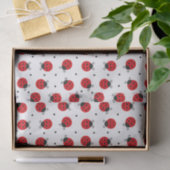 Decoupage Ladybug Insekt Red Tissue Paper Seidenpapier (Geschenk)