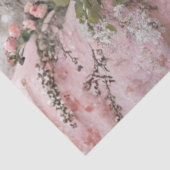 Decoupage Landscape Leopard Romantic Pink Floral Seidenpapier (Ausschnitt)