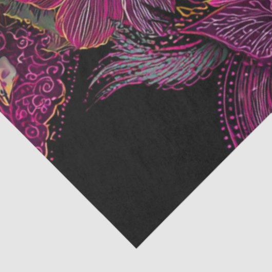 Decoupage Landscape Paisley Magenta Tapesta Seidenpapier (Ausschnitt)