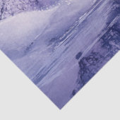 Decoupage Landscape Schnee bedeckt Purpurrot Weiß Seidenpapier (Ausschnitt)