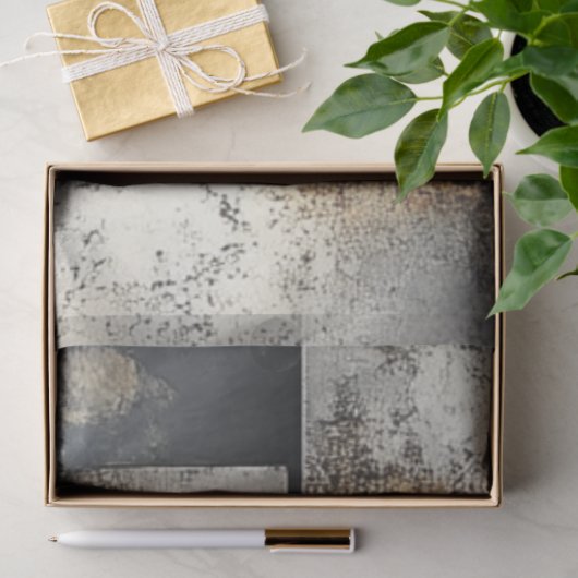 Decoupage Landscape Silver Rust Imitats Hintergrun Seidenpapier (Geschenk)