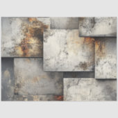 Decoupage Landscape Silver Rust Imitats Hintergrun Seidenpapier (Vorderseite)