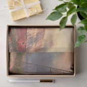 Decoupage Landscape Windmill Red Barn Wildblumen Seidenpapier (Geschenk)