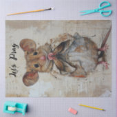 Decoupage Lasst uns Grunge Maus beten Seidenpapier (Basteln)