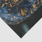Decoupage Leopard Dunkle Spots Piercing Blick Seidenpapier (Detail)