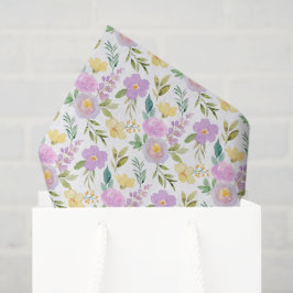 Decoupage Lila Gelbe Blume Seidenpapier