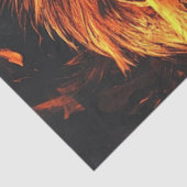 Decoupage Lion Burning Cross Majestic Guardian Seidenpapier (Ausschnitt)