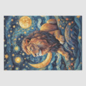 Decoupage - Lion in einer Van Gogh-Welt - Seidenpapier (Vorderseite)