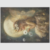 Decoupage Little Girl Fairy Moon Night Setting Seidenpapier (Vorderseite)