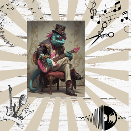 Decoupage Lizard The Sonic Swagger 1 Man Band Seidenpapier