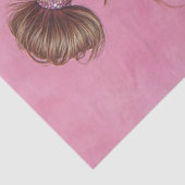 Decoupage Longhaired-Dackel in PINK Seidenpapier (Ausschnitt)