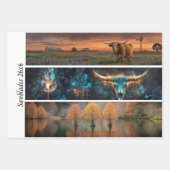 Decoupage Longhorn Wester Papers Sägeblätter Geschenkpapier Set (Vorderseite 3)