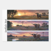 Decoupage Longhorn Wester Papers Sägeblätter Geschenkpapier Set (Vorderseite 2)