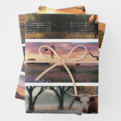Decoupage Longhorn Wester Papers Sägeblätter Geschenkpapier Set (Beispiel)