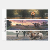 Decoupage Longhorn Wester Papers Sawblades Geschenkpapier Set (Vorderseite)