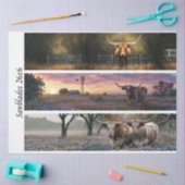 Decoupage Longhorn Wester Papers Sawblades Seidenpapier (Basteln)