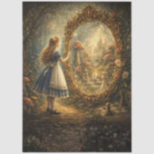 Decoupage Looking Glass Wonderland Storybook  Seidenpapier (Vorderseite)