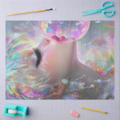 Decoupage Luminsed Girl blühende Blase Gum Seidenpapier (Basteln)