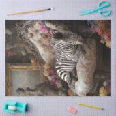 Decoupage Luxurious Zebra Vintag Sessel Seidenpapier (Basteln)