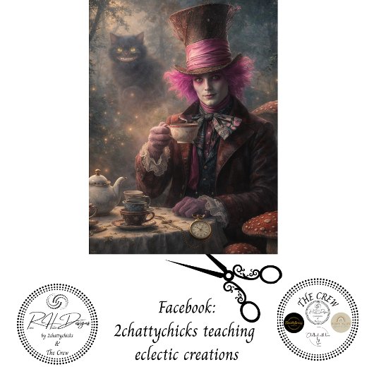 Decoupage Magical Garden Tea Party Seidenpapier