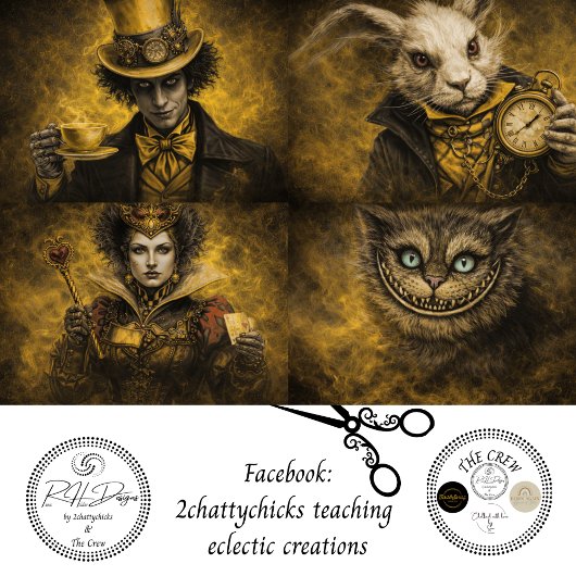 Decoupage Magically Inspired Character Set Seidenpapier