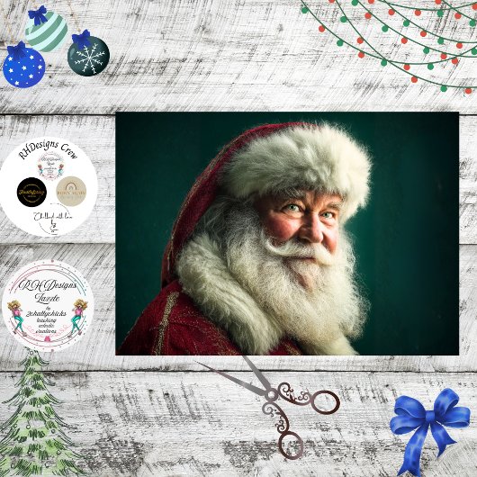 Découpage Magische Tradition Weihnachtsmann Seidenpapier