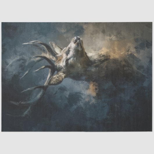 Decoupage Majestic 9 Point Deer Antlers Seidenpapier (Vorderseite)