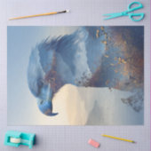 Decoupage Majestic Eagle Double Exposure Mountains Seidenpapier (Basteln)