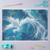 Decoupage Majestic Ethereal White Phoenix Seidenpapier (Basteln)