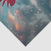 Decoupage Majestic Rooster Vibrann Night Sky Moon Seidenpapier (Ausschnitt)