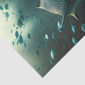 Decoupage Majestic Unterwasser Manta Ray Ozean Seidenpapier (Detail)