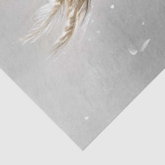 Decoupage Majestic White Owl Sword Seidenpapier (Ausschnitt)