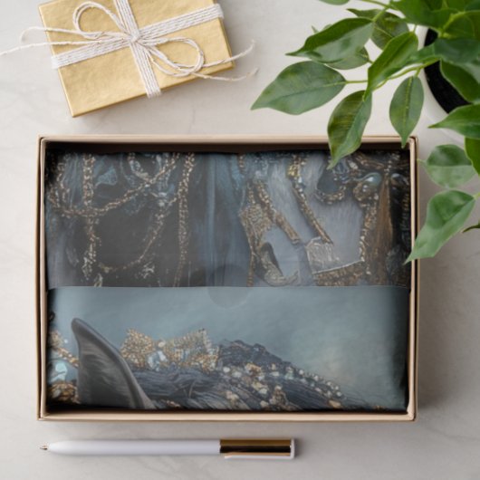 Decoupage Majestical White Mare Lady Elegance Seidenpapier (Geschenk)