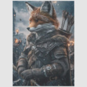 Decoupage Medieval Archer Fox Warrior  Seidenpapier (Vorderseite)