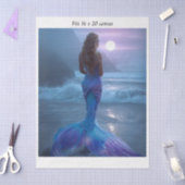 Decoupage Mermaid Purple Iridescent Tail 16x20 Seidenpapier (Basteln)