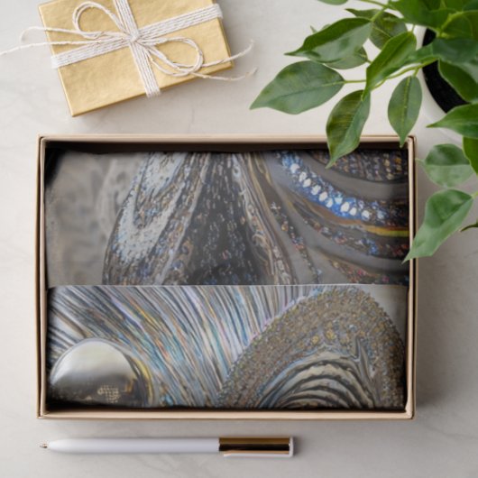 Decoupage Metallic Adorned Zebra Jewel Patterns Seidenpapier (Geschenk)