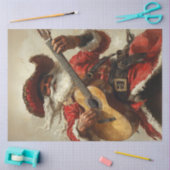 Decoupage Mexican Santa Playing Guitar Seidenpapier (Basteln)