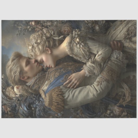 Decoupage Midnight Romance Königliches Paar  Seidenpapier (Vorderseite)