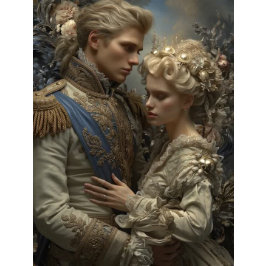 Decoupage Midnight Romance Regal Couple  Seidenpapier