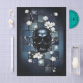Decoupage Midnight Skull with Magnolia Seidenpapier (Handwerk)
